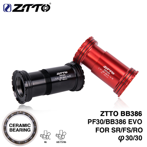 ZTTO-rodamientos inferiores de bicicleta BB386 de cerámica, 30mm, PF30, EVO, ajuste de eje para piezas de bicicleta de montaña y carretera, juego de platos y bielas BB 30 ► Foto 1/6