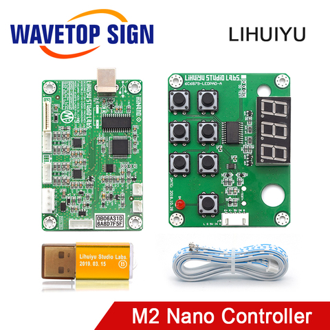 WaveTopSign LIHUIYU M2 Nano láser controlador madre placa principal + Panel de Control + Dongle B sistema grabador cortador DIY 3020 3040 K40 ► Foto 1/5