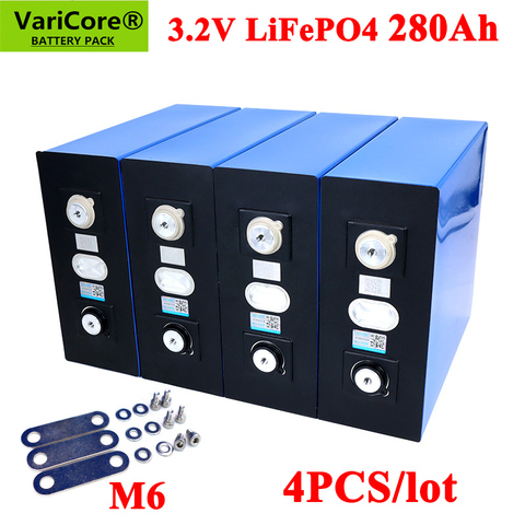 4 Uds VariCore 3,2 V 280Ah lifepo4 de la batería de 12V 12V 280AH pack de batería recargable para coche eléctrico RV sistema de almacenamiento de energía Solar ► Foto 1/6