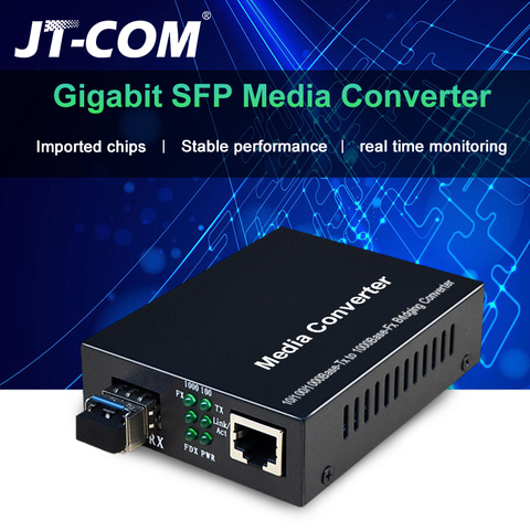1 par = 2 piezas Gigabit SFP Fibra a RJ45 medios ópticos convertidor 1000Mbps Fibra óptica interruptor transceptor con módulo SC/LC ► Foto 1/6