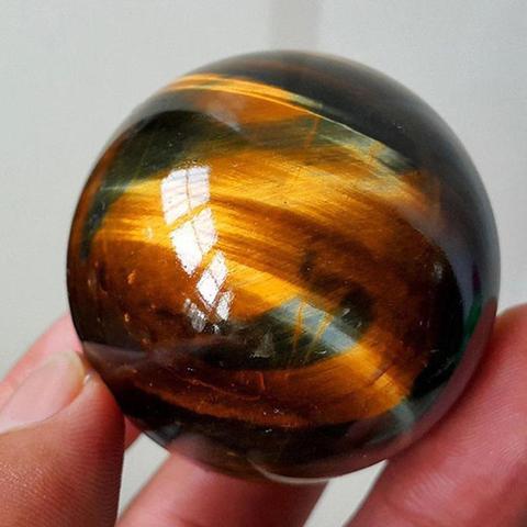 Bola esférica de ojo de tigre para tallado Natural, Bola de soporte independiente para chakras curativas, piedras de Reiki talladas, artesanías al por mayor, 1 Uds. ► Foto 1/6