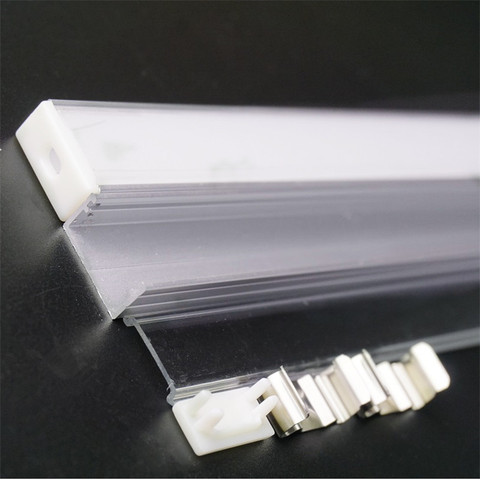 Uds de 50cm/40cm U tipo 8,5mm alta slim Perfil de aluminio led 16mm doble fila de pcb led canal difusor bar Luz ► Foto 1/6