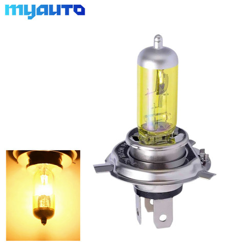 Luces antiniebla amarillas de 12V, H4, 55W, 100W, bombilla halógena de alta potencia, lámpara para Faro de coche, fuente de luz, estacionamiento, 60/55W, 3000K ► Foto 1/6