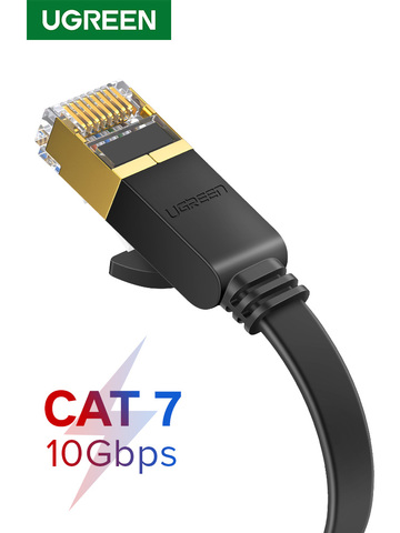 UGREEN Cable Ethernet Cat7 RJ45 Lan Cable UTP RJ 45 Cable de red para Cat6 Compatible con Cable de conexión para módem Cable de enrutador Ethernet ► Foto 1/6