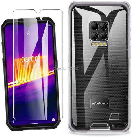 Protector de pantalla de vidrio templado para Ulefone Armor 9 9E, protector de pantalla de vidrio para Ulefone Armor 9 9E 2.5D, 2 en 1 ► Foto 1/6