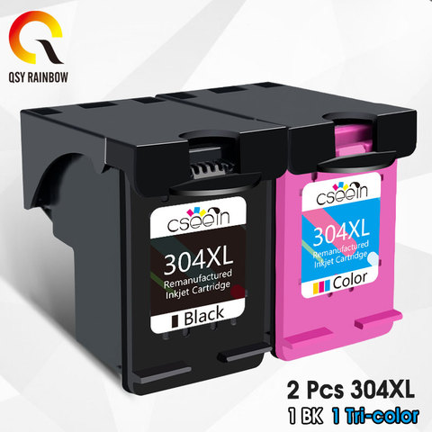 QSYRAINBOW-cartucho de tinta 304XL, repuesto para impresora hp 304, hp 304 xl, deskjet envy 2620, 2630, 5020, 5032, 3720 ► Foto 1/6