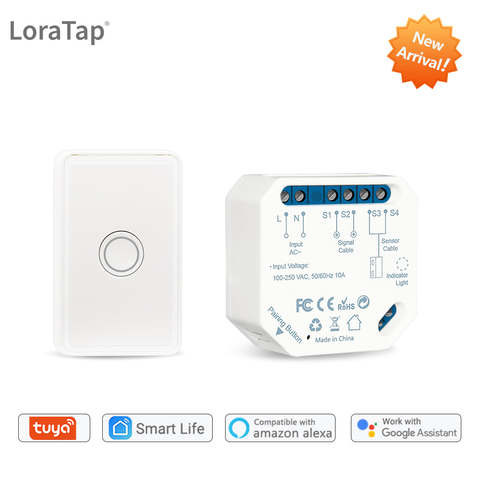 Controlador de Sensor de puerta de garaje Tuya Smart Life, interruptor de WiFi RF para casa inteligente, Google Home, Amazon, Alexa, Echo, sin Hub de alerta ► Foto 1/6