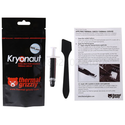 Grizzly Kryonaut 1g térmico para CPU AMD Intel disipador de procesador ventilador compuesto de refrigeración pasta térmica enfriador grasa térmica ► Foto 1/6