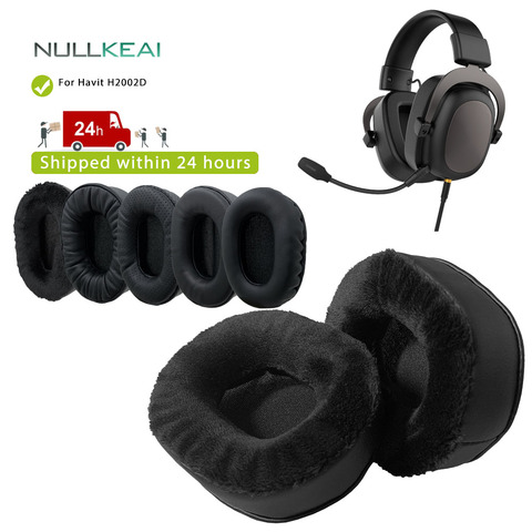 NULLKEAI-almohadillas gruesas de cuero para auriculares Havit H2002D, funda de cojín de esponja con memoria de auriculares ► Foto 1/6