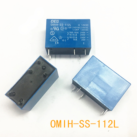 Envío gratis 10 piezas nuevo Original TE OEG de OMIH-SS-112L 12VDC OMIH-SS-124L 24VDC 5Pin 16A 240VAC ► Foto 1/2