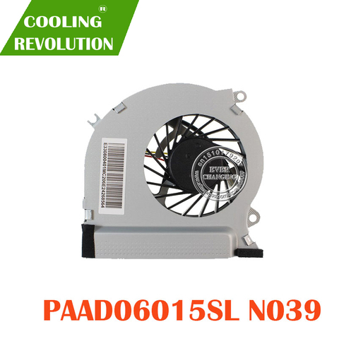 Ventilador de refrigeración de CPU, compatible con MSI GE70 series notebook PAAD0615SL, 3 pines, 0.55A, 5VDC, N039, N285 ► Foto 1/2