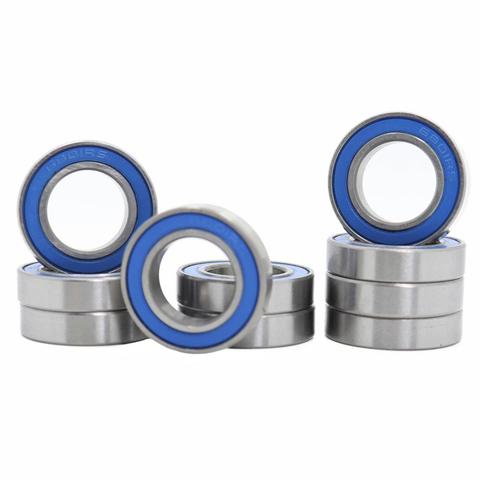 ABEC-3 de rodamiento 6801RS, 10 Uds., 12x21x5mm, sección delgada, rodamientos de bolas 6801-2RS, 61801 RS 6801 2RS con L-2112DD sellada azul ► Foto 1/6