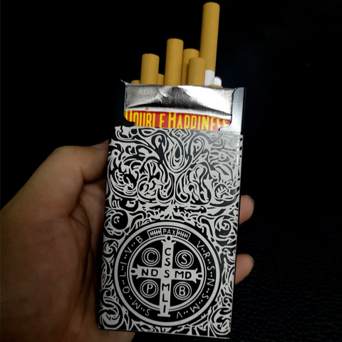 Caja de cigarrillos de aleación de aluminio con 20 palos, antipresión, soporte metálico para tabaco, cajas de cigarrillos ► Foto 1/1