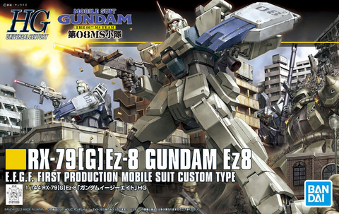 BANDAI GUNDAM 1/144 HGUC 155 EZ8 RX-79[G] EZ-8 Gundam modelo niños reunidos Robot Anime figuras de acción de juguete ► Foto 1/6