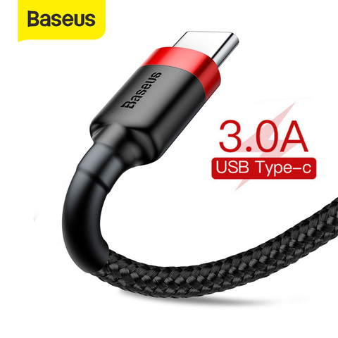 Baseus USB tipo C Cable carga rápida para Samsung Huawei redmi 3A 2A USB C Cable de datos de teléfono móvil carga para dispositivos USB tipo C ► Foto 1/6