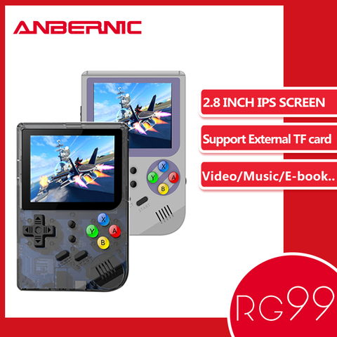 ANBERNIC-juego Retro RG99, 99 videojuegos, Mando de juegos integrado, 169 juegos clásicos para niños, nostálgico, regalo para niños ► Foto 1/6