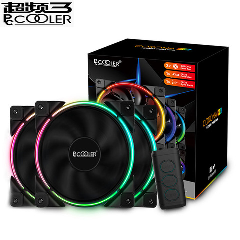 Pcooler 3/Pack 120m ventilador RGB 5V 3pin FRGB PWM ventiladores direccionables silenciosos 12cm refrigeración por ordenador ventilador para refrigeración líquida de CPU ► Foto 1/5