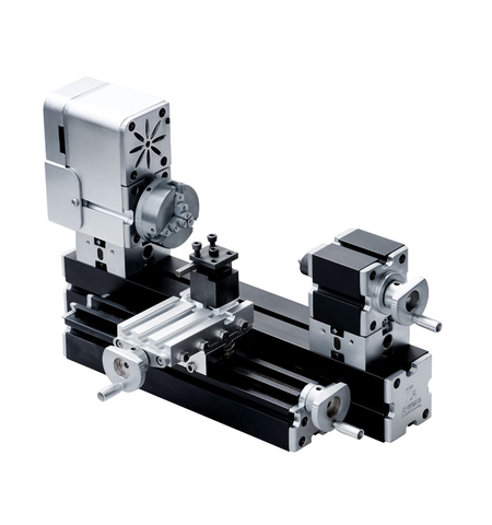 ZRCC01036L-Mini torno de Metal en miniatura, 50mm de altura central, para procesamiento de aluminio, madera y plástico ► Foto 1/6