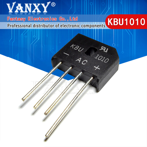 5 piezas KBU1010 KBU-1010 10A 1000 V diodo rectificador de puente nuevo y original IC ► Foto 1/3