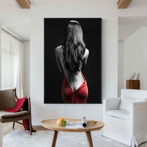 Carteles de Mujer de Medio desnudo modernos e impresiones, cuadro sobre lienzo para pared, imágenes sexys para decoración para sala de estar, Cuadros ► Foto 1/6