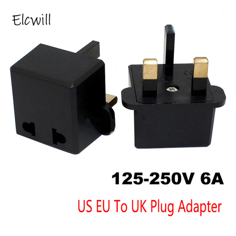 Adaptador de enchufe europeo de 2 pines a Reino Unido, cargador de viaje, convertidor de cargador de pared, envío directo, novedad ► Foto 1/6