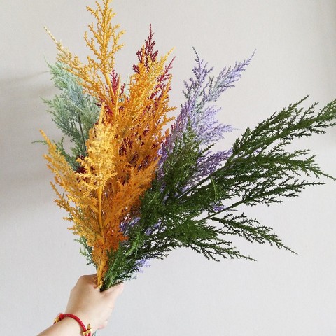 Aguja de pino artificiales de 73cm, ramas falsas de Petris, flores de helecho para el hogar, Hotel, hoja de planta de decoración, planta falsa de plástico ► Foto 1/5