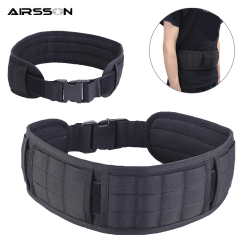 Cinturón táctico ajustable para hombre, faja acolchada MOLLE 1000D, cinturón de Servicio Militar del Ejército, equipo de combate CS Airsoft para caza ► Foto 1/6