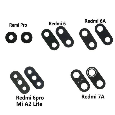 Nuevos adhesivos y cristales para cámara trasera, 1 Uds., para Xiaomi Redmi 6A 6 6pro Mi A2 Lite 7A 8A Note 5 5A 6 7 8 Pro Pocophone F1 ► Foto 1/6
