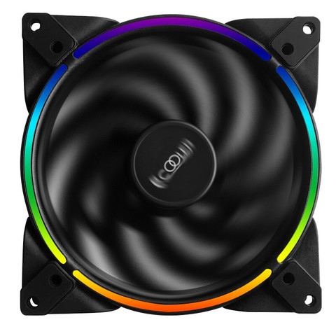 PCCOOLER HAOYUE 14CM ventilador con cubierta de ordenador 4PIN & 3PIN RGB ventilador silencioso 140mm doble apertura CPU radiador refrigeración por agua reemplazar ventilador ► Foto 1/5