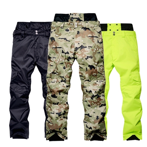 Pantalones de Snowboard impermeables para hombre, pantalones de nieve de camuflaje para exterior, a prueba de viento, de cintura alta, cálidos para invierno ► Foto 1/6