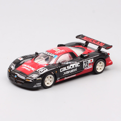 Coche de carreras de alta velocidad Nissan R390 GT1 n. ° 23, escala 1:43, modelo de vehículos de metal fundido a presión, juguete extraíble para bebés, regalo para niños ► Foto 1/6