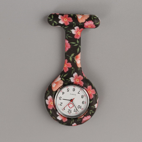 Broche de broche de solapa con Clip de flores, oro rosa, reloj ajustable de bolsillo para enfermera, Doctor, mariposa, reloj de enfermera ► Foto 1/6