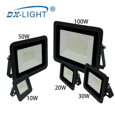 Luz LED de ingeniería de 100W, 50W, 30W, 20W y 10W, foco de inundación ultrafino para exteriores, lámpara de pared IP68 de 230V, luz de trabajo ► Foto 1/6