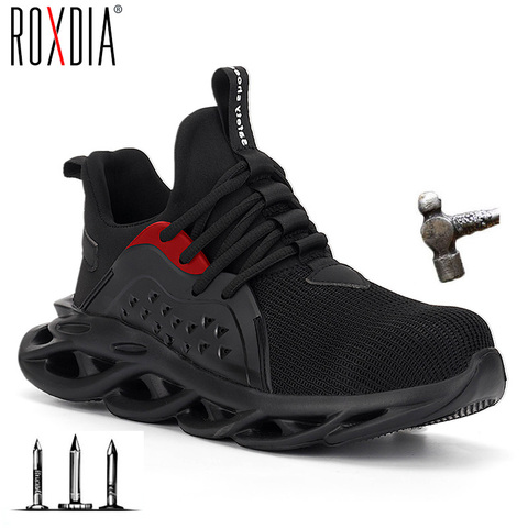 Dropshipping, puntera de acero, zapatos de seguridad para hombres, zapatillas de trabajo, botas de mujer, botas de talla grande 36-48, transpirables al aire libre, marca ROXDIA RXM164 ► Foto 1/6