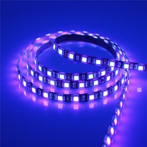 Tira de luz led uv, lámpara de cinta de verificación de billetes para desinfección de uñas de Acuario, pintura corporal 5050 12V, luces ultravioleta flexibles ► Foto 1/6