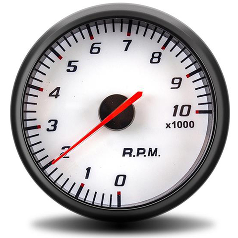 Tacómetro universal 60MM tacómetro automático para coche 0-10000 RPM medidor de RPM negro con luz blanca y azul tacómetro para coche ► Foto 1/6