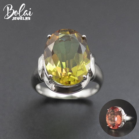 Bolai Oval 16*12mm Sultanit anillo de Plata de Ley 925 de cambio de Color Nano Diaspore Zultanit de piedras preciosas joyería fina para las mujeres 11,11 ► Foto 1/6