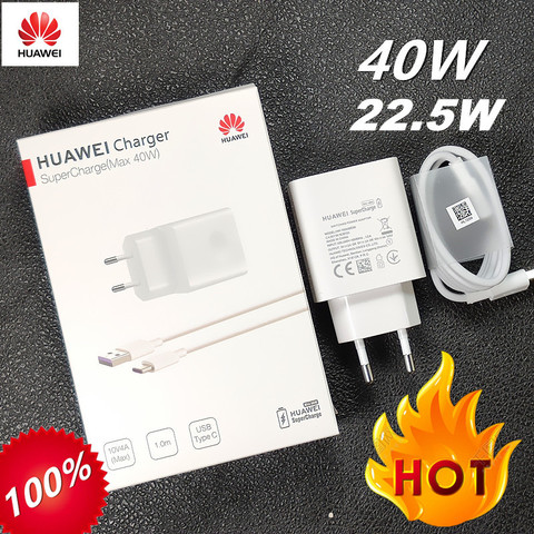 Huawei-cargador Original de 40W y 22,5 W, cable tipo C de supercarga 5A para P30 Pro Mate 30 20 10 20 Pro P20 Pro P10 Honor 10X 20 magic 10 ► Foto 1/6