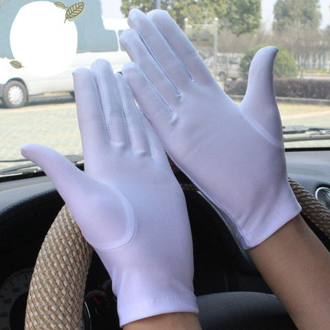 Mujer guantes para protector solar de verano guantes de mujer delgada de algodón lindo dulce Color sólido antideslizante pantalla táctil transpirable ► Foto 1/6