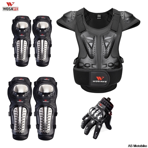 WOSAWE rodilleras de motocicleta guardias Cuirassier codo de carreras Off-Road de seguridad de protección de engranajes carrera tirante deportivo protector para ciclismo ► Foto 1/6