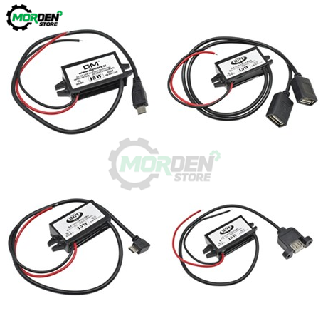 Convertidor de potencia del coche de DC-DC, 12V a 5V, 3A, 15W, Micro Mini USB, adaptador de salida de fuente de alimentación de reducción de voltaje, protección automática de bajo calor ► Foto 1/6