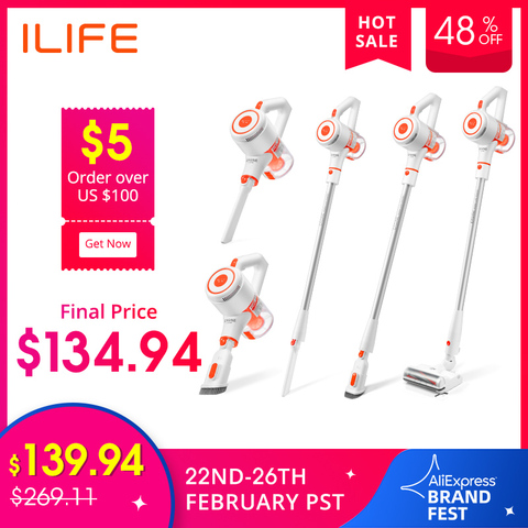 ILIFE G80 aspiradora de mano 22000Pa aspiradora potente mango inalámbrico pequeño Cepillo Lateral y Multi-Cabeza de limpieza diseño ► Foto 1/1