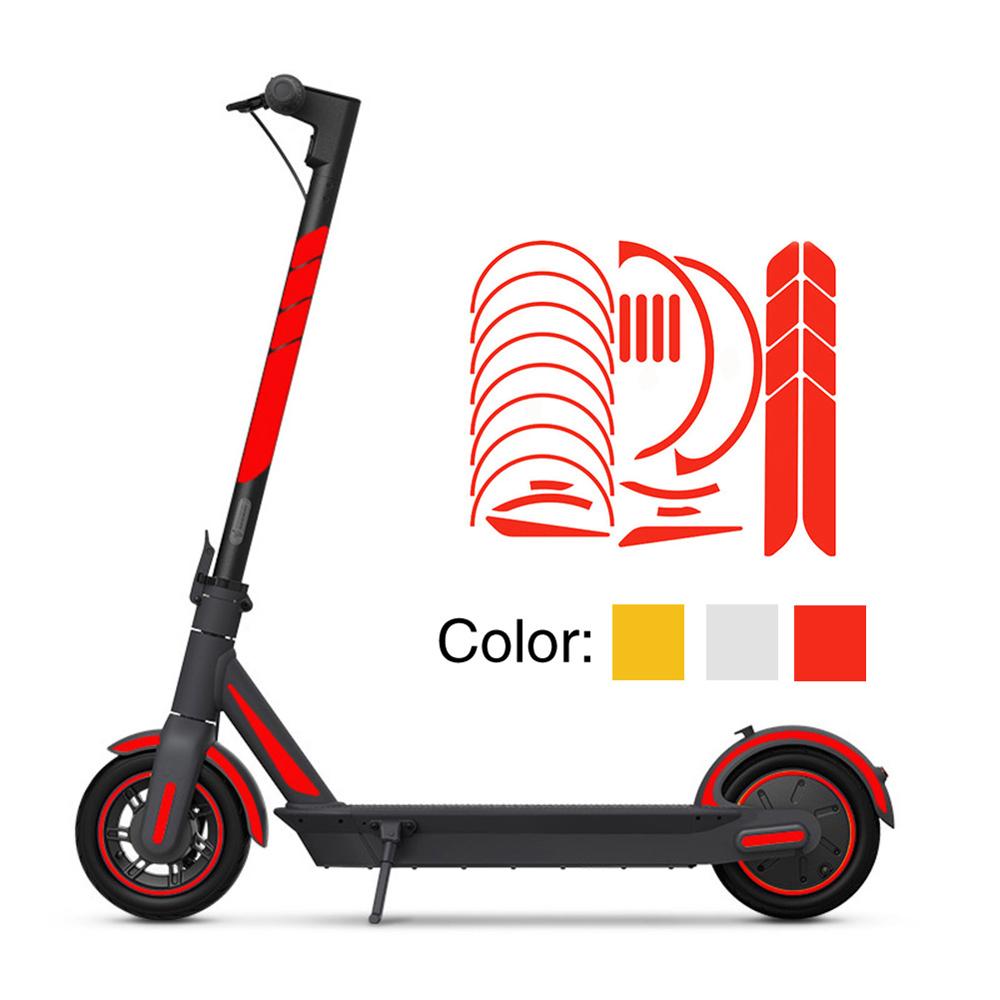 Pegatina reflectante de cuerpo completo para patinete eléctrico NINEBOT MAX G30, película impermeable de color rojo/amarillo/plata para accesorios de Scooter ► Foto 1/1