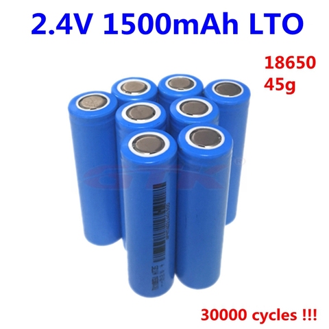 Batería de titanato de litio para maqueta de avión, herramientas médicas, 10 Uds., 30000 ciclos, 18650 LTO, 2,4 V, 2,3 V, 1500mAh ► Foto 1/3