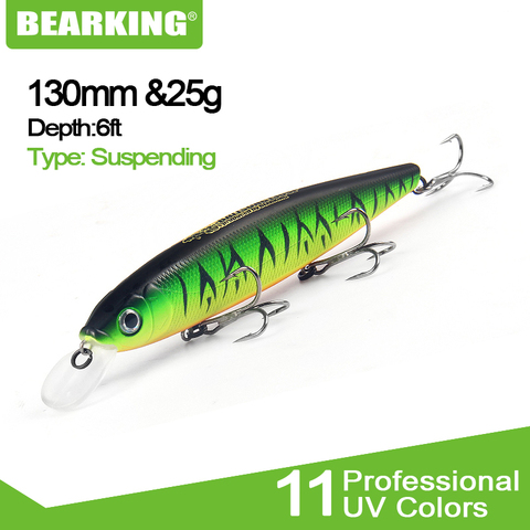 Señuelos de Pesca de bola de tungsteno 2022 de Bearking minnow, señuelos de calidad profesional 13 cm/25g modelo caliente crankbaits penceil cebo popper ► Foto 1/6