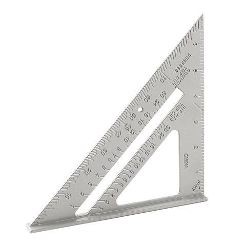 Herramienta de dibujo, regla triangular, carpintero, velocidad cuadrada, herramienta de medición, regla triangular, aleación de aluminio, 45 °, 90 ° ► Foto 1/6