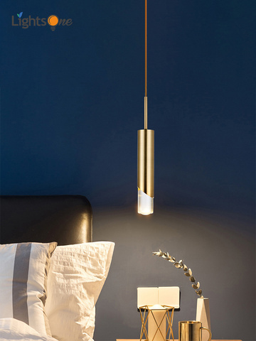 Lámparas de noche para dormitorio de un solo cabezal, diseño minimalista, restaurante, diseñador de arte, 3 bar, luces colgantes ► Foto 1/5