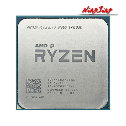 AMD-procesador de CPU AMD Ryzen 7 PRO 1700X R7 PRO, 3,4 GHz, ocho núcleos, YD17XBBAM88AE, Socket AM4 ► Foto 1/1