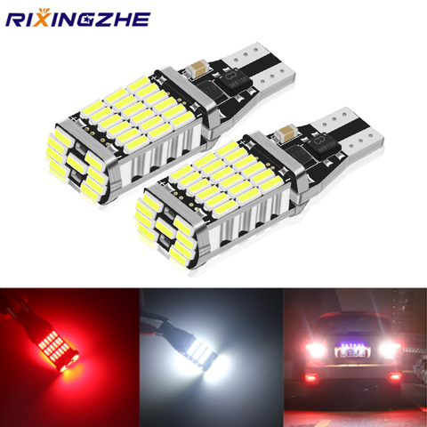 RXZ 1PC Canbus W16W T15 920 de 921, 912 LED 4014 45 chips bombillas para luz de marcha atrás aparcamiento de copia bombillas blanco rojo W5W ningún ERROR ► Foto 1/6