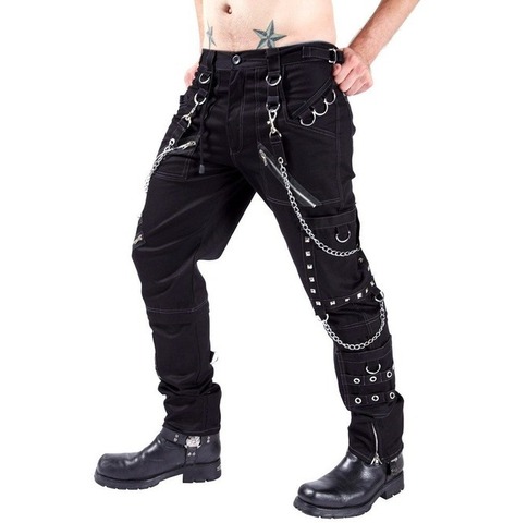 Pantalones informales con personalidad para hombre, pantalón gótico Punk Rock, Bondage ► Foto 1/6